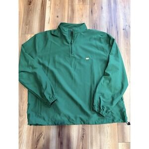 Masters Collection Green Windbreaker Quarterzip Men's XL Augusta Green Polyester